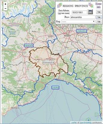 Selezione di una Provincia